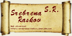 Srebrena Raškov vizit kartica
